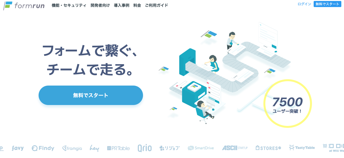 無料で簡単にお問い合わせフォームと顧客管理ができるformrunの紹介